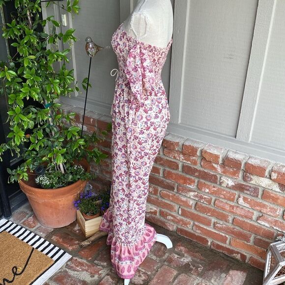 NWT BOG Collective Off Shoulder Floral Pant Jumpsuit Romper Size: M - Picture 6 of 11